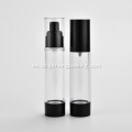 Botella de loción de agua de acrílico botella cosmética plástica negra de alta calidad 50ml